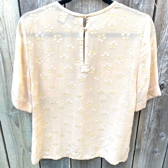 Marc Jacobs Metallic Floral Pattern Blouse - Picture 2 of 5